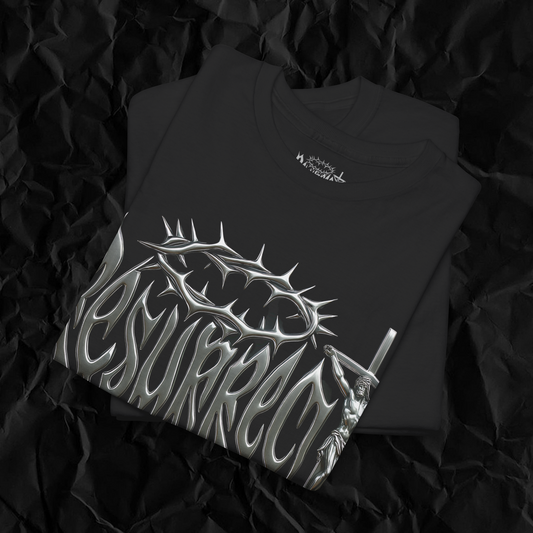 "RESURRECT"  MERCURY BLACK TEE