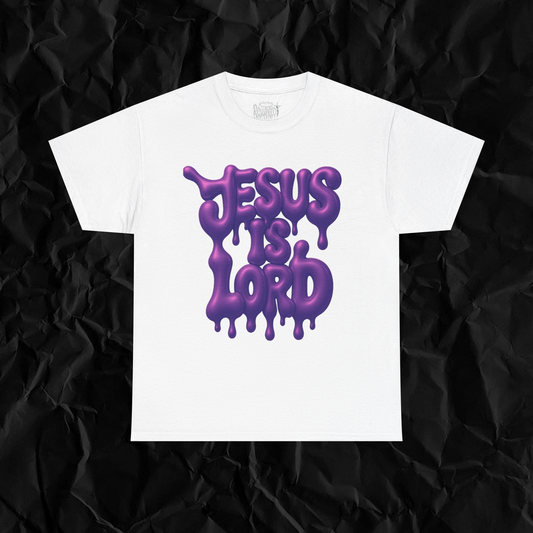 "JESUS IS LORD" BUBBLE WHITE TEE
