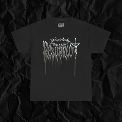 "RESURRECT"  MERCURY BLACK TEE