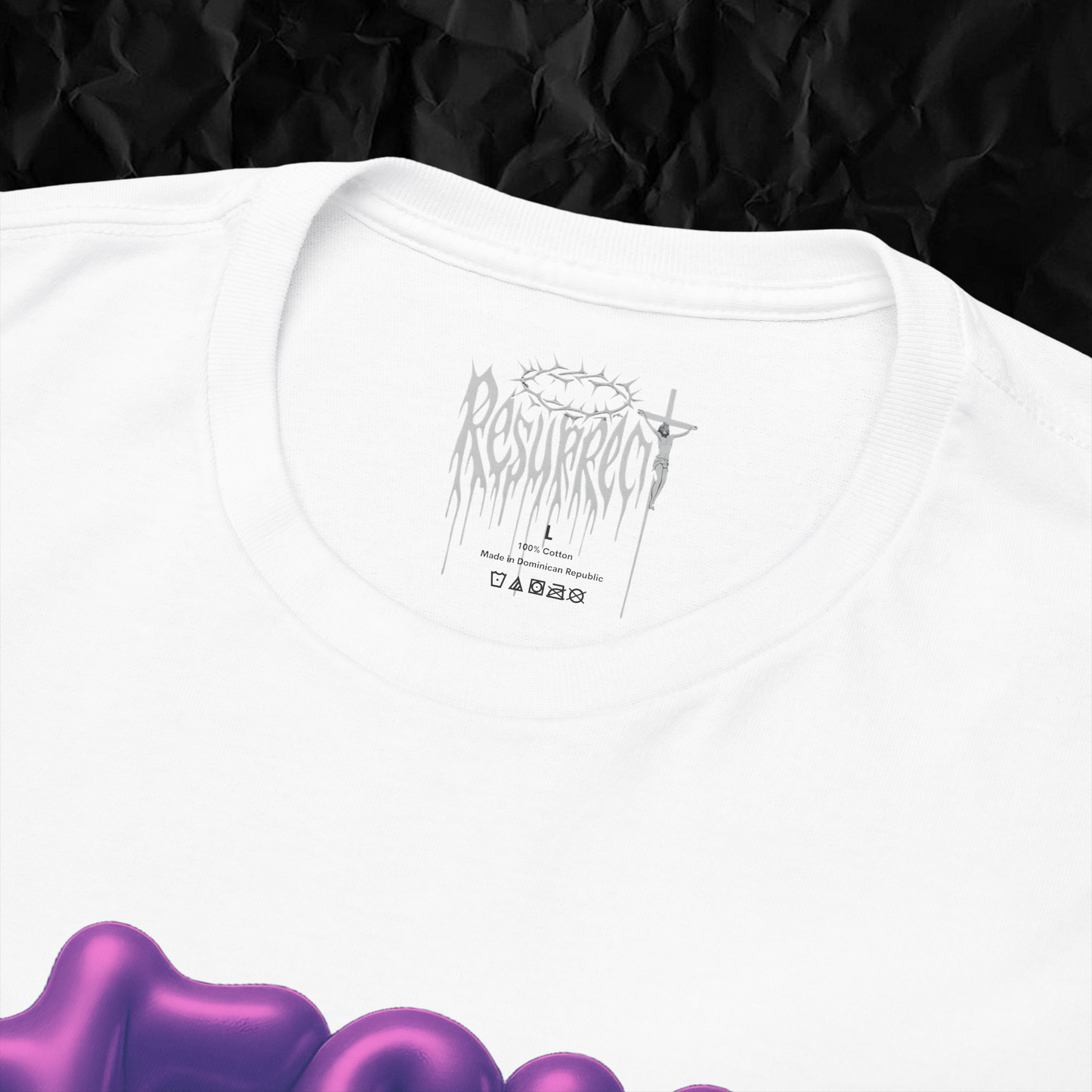 "JESUS IS LORD" BUBBLE WHITE TEE